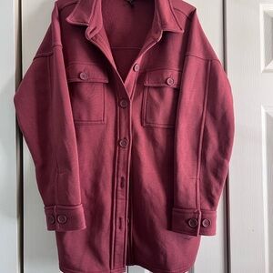 LazyPants Brick Red Shacket size Large